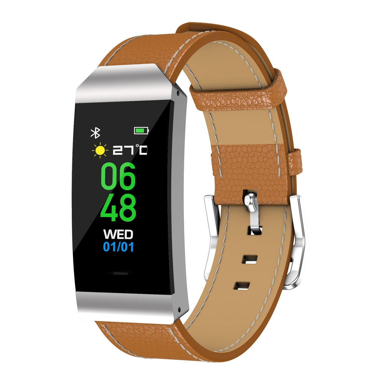 Pulsera Cuantificadora Denver Bfh-250 Brown Bt Pantalla 2.4cm Color Frecuencia Cardiaca Notificaciones Bat 90mah Ip68