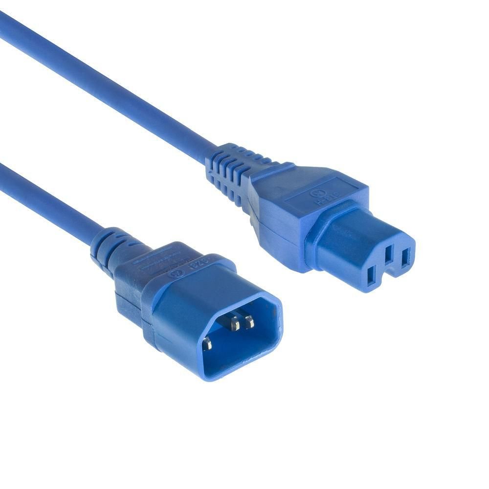Blue Power Cable C14f To - C15m, 1,8m - Warranty: 300m