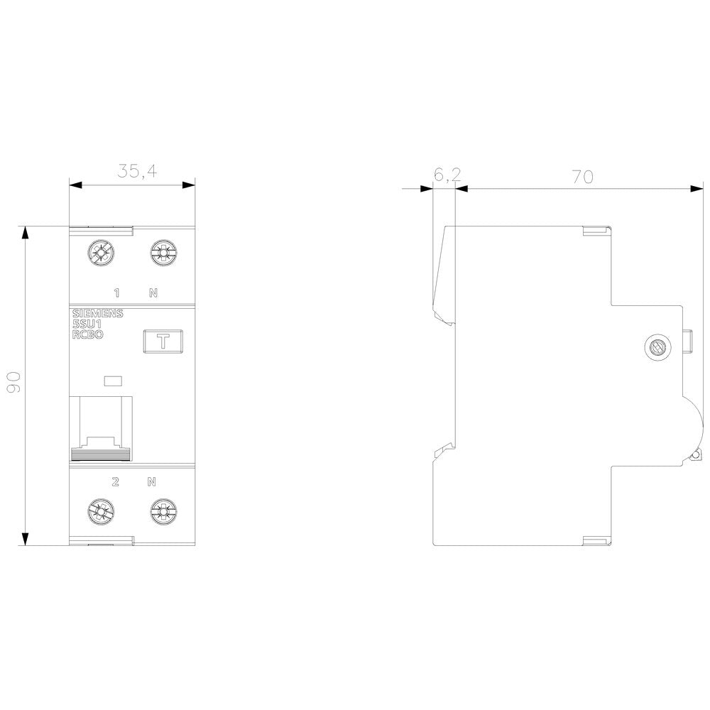 Siemens Fi-Ls Schalter 5su13546kk16 B 2x16a-0,03a 10ka