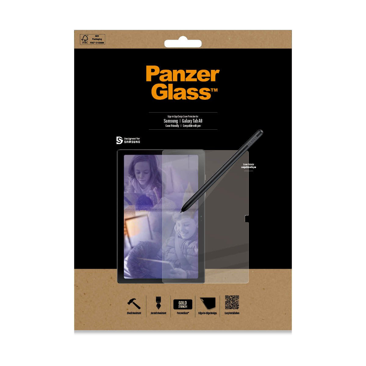 Protector De Pantalla Panzerglass Samsung Galaxy Tab A8 Case Friendly
