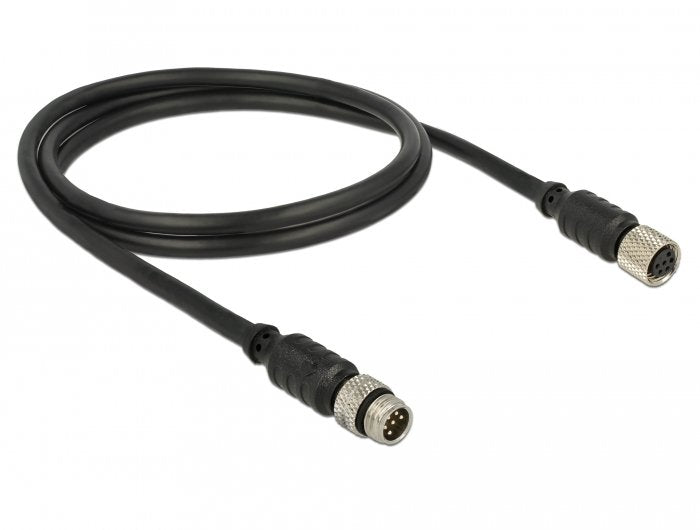 Delock M8 Sensor- Aktorverlängerungscable 6 Pin Stecker Zu 6 Pin Buchse Wasserdicht 1 M