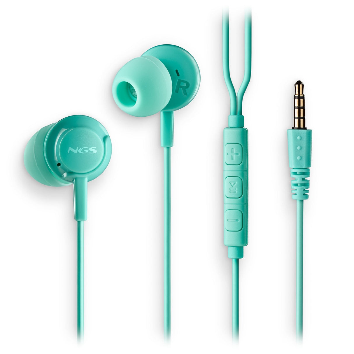 Auriculares Intrauditivos Ngs Cross Drift Con Micrófono Jack 3.5 Verdes