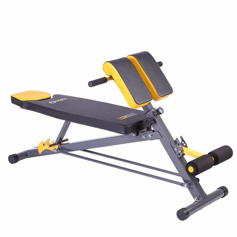 EAN 5907695596557 - HMS Fitness LSR8311 Banco de musculación multiposición Asiento ajustable Hogar Negro, Amarillo imagen 1