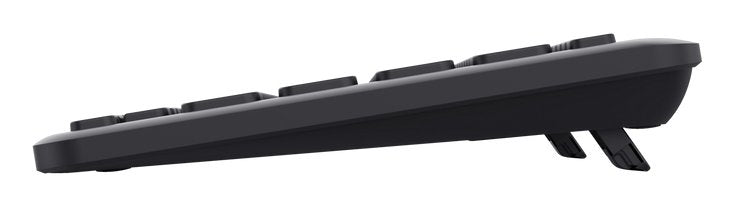 Teclado Inglés Trust Lyra Rf Wireless + Bluetooth Qwerty Ee. Uu. Negro