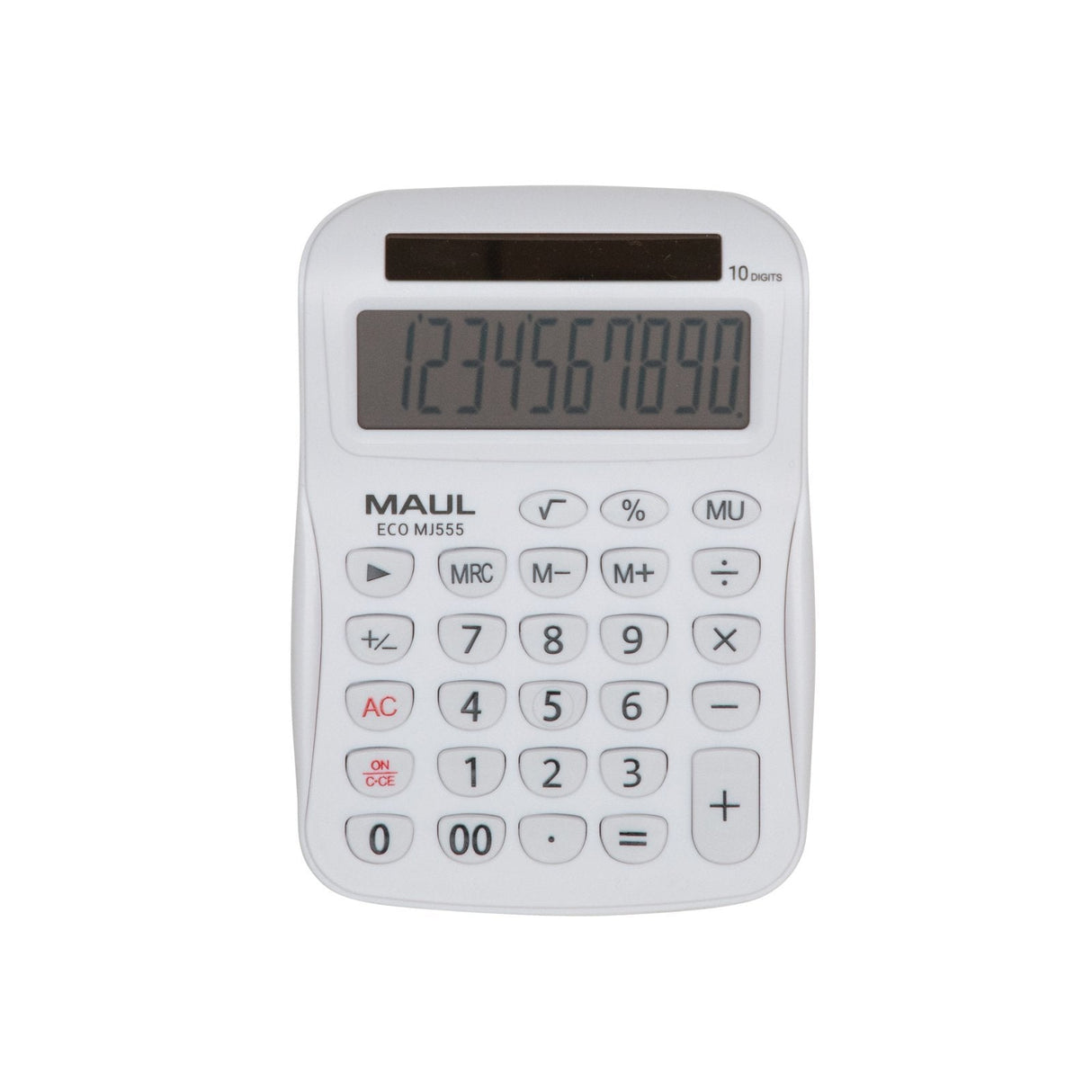 Maul Calculadora Eco Mj 555 Calculadora Basica Con Pantalla De 10 Dígitos Calculadora Solar De 80% De Plástico Reciclado Calculadora Pequeña 15,4 X 11 X 2,7 Cm Negro