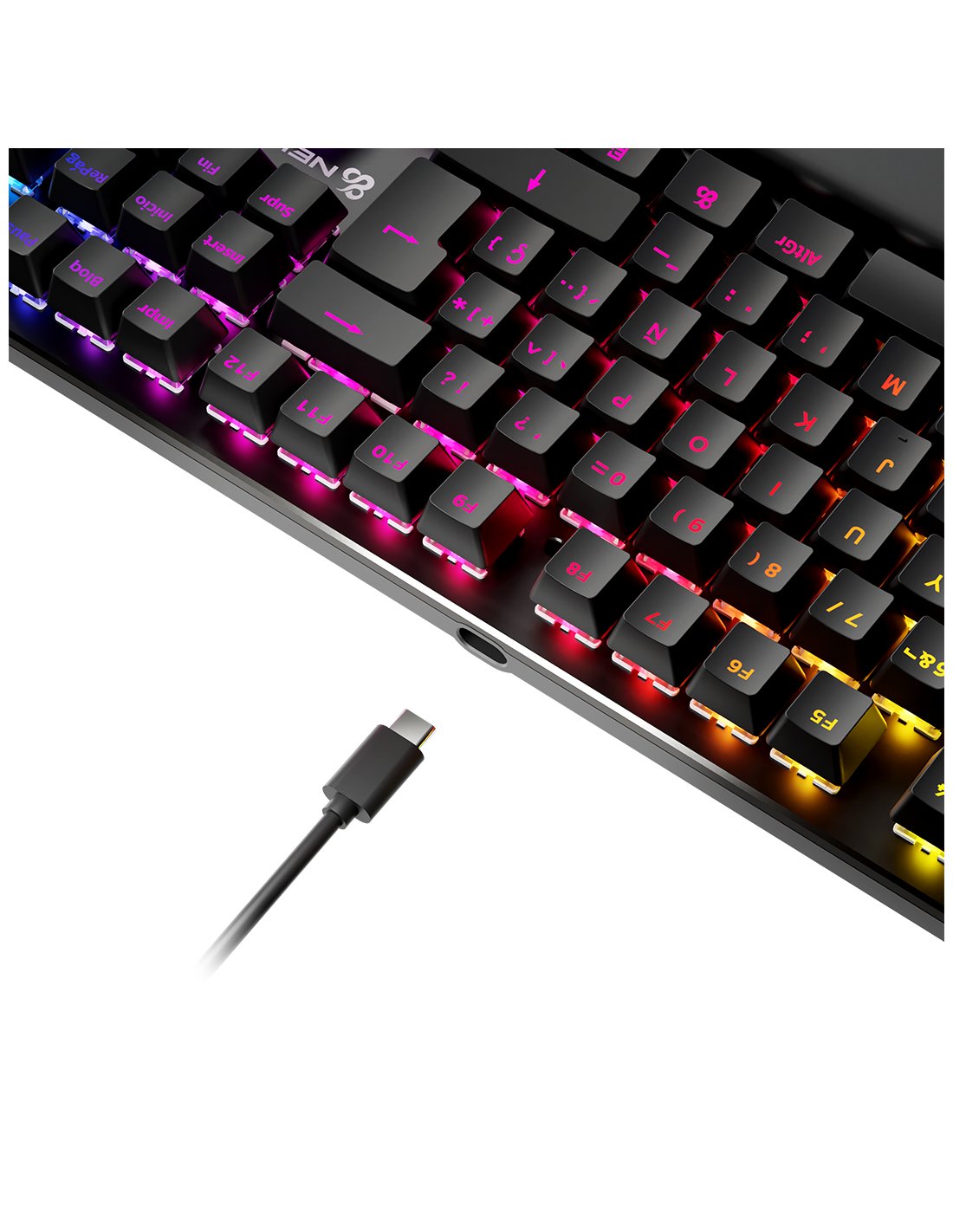 Teclado Newskill Gaming Ns-Kb-Serikev2 Usb Qwerty Español Negro