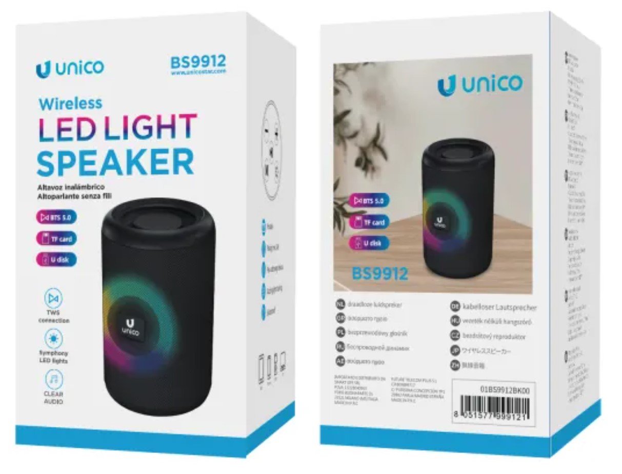 Altavoz Unico Bluetooth Con Luz Led 85db 3w