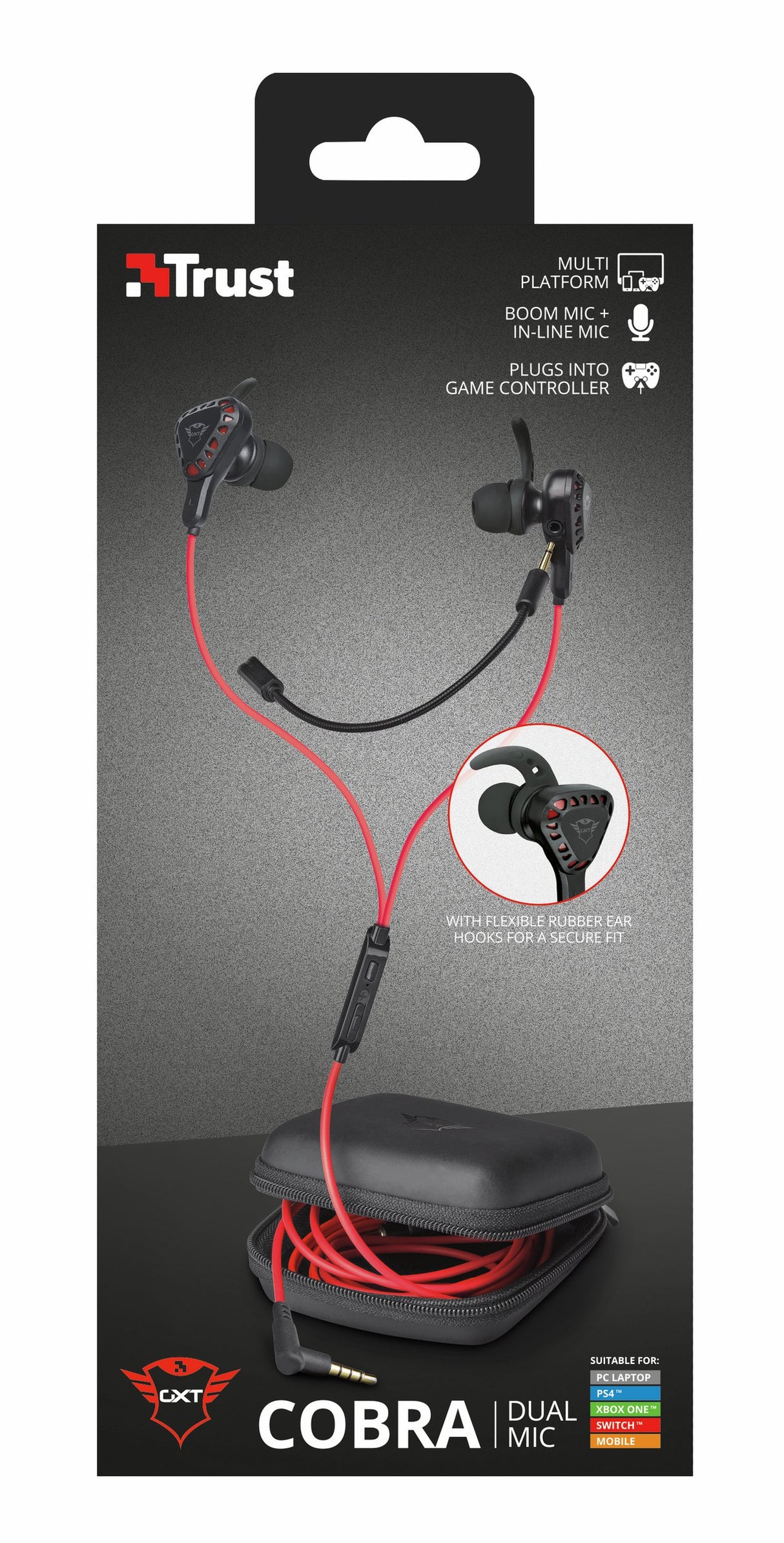 EAN 8713439230291 - Trust TRU GXT 408 Auriculares Alámbrico Dentro de oído Juego Negro, Rojo imagen 7