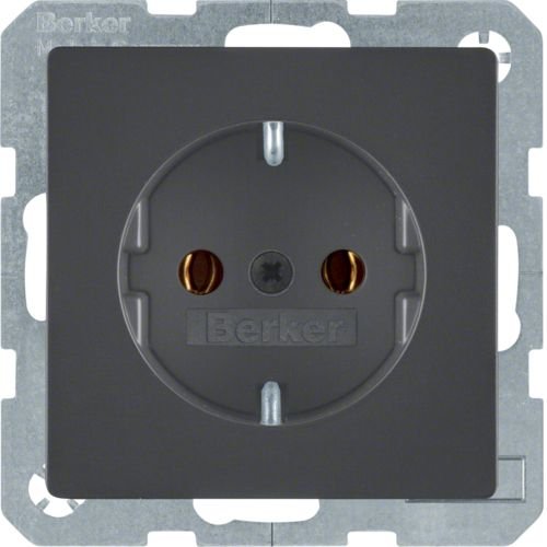 Berker 41436086 Steckdose Schuko Q.1 Q.3 Anthrazit, Samt