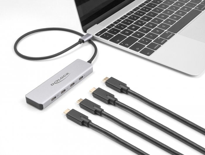 Delock Usb 10 Gbps Usb Tipo-C Hub Con 4 X Usb Tipo-C Hembra