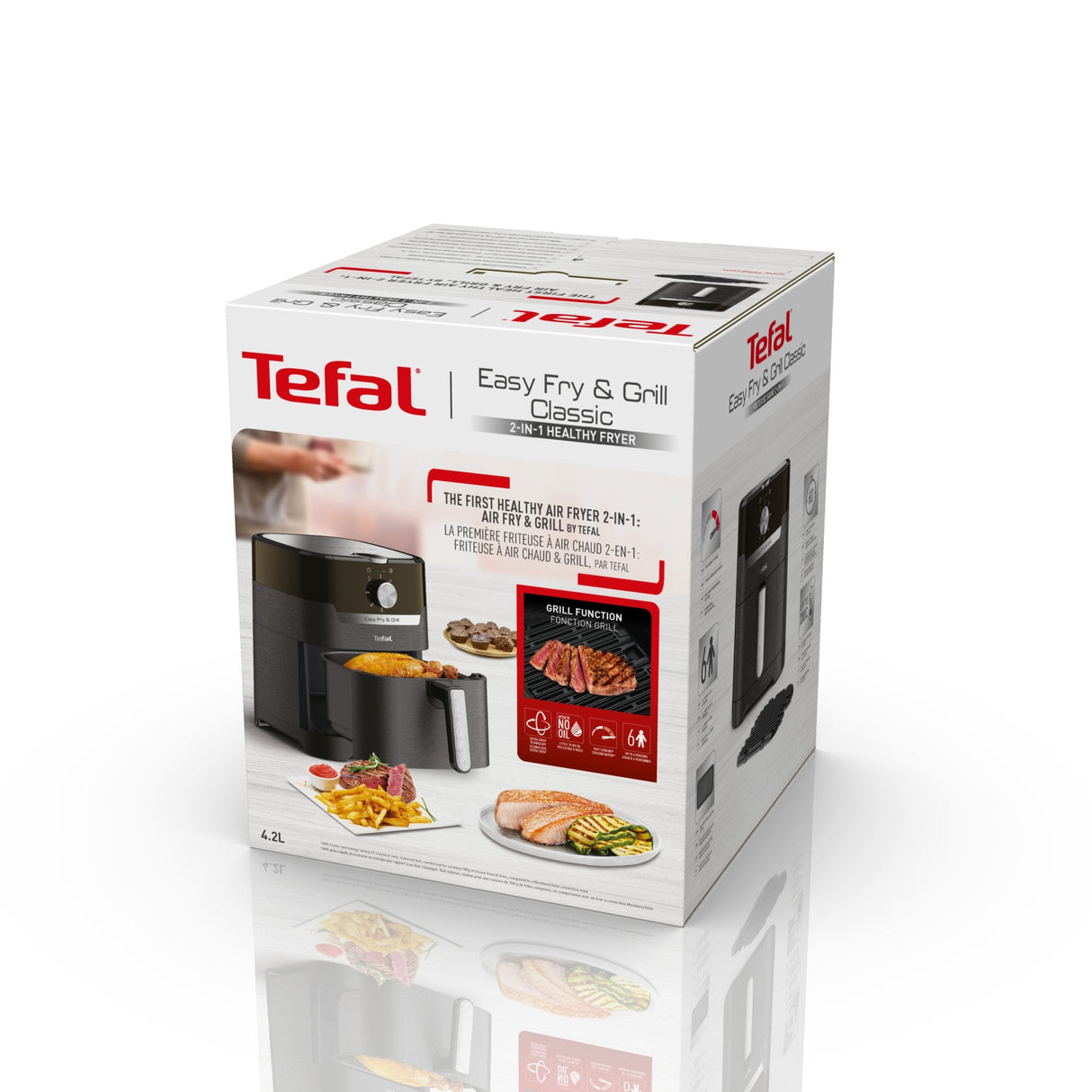 Freidora Tefal Easy Fry & Grill Ey501815 Fryer Single 4.2 L Stand-Alone 1400 W Hot Air Fryer Black