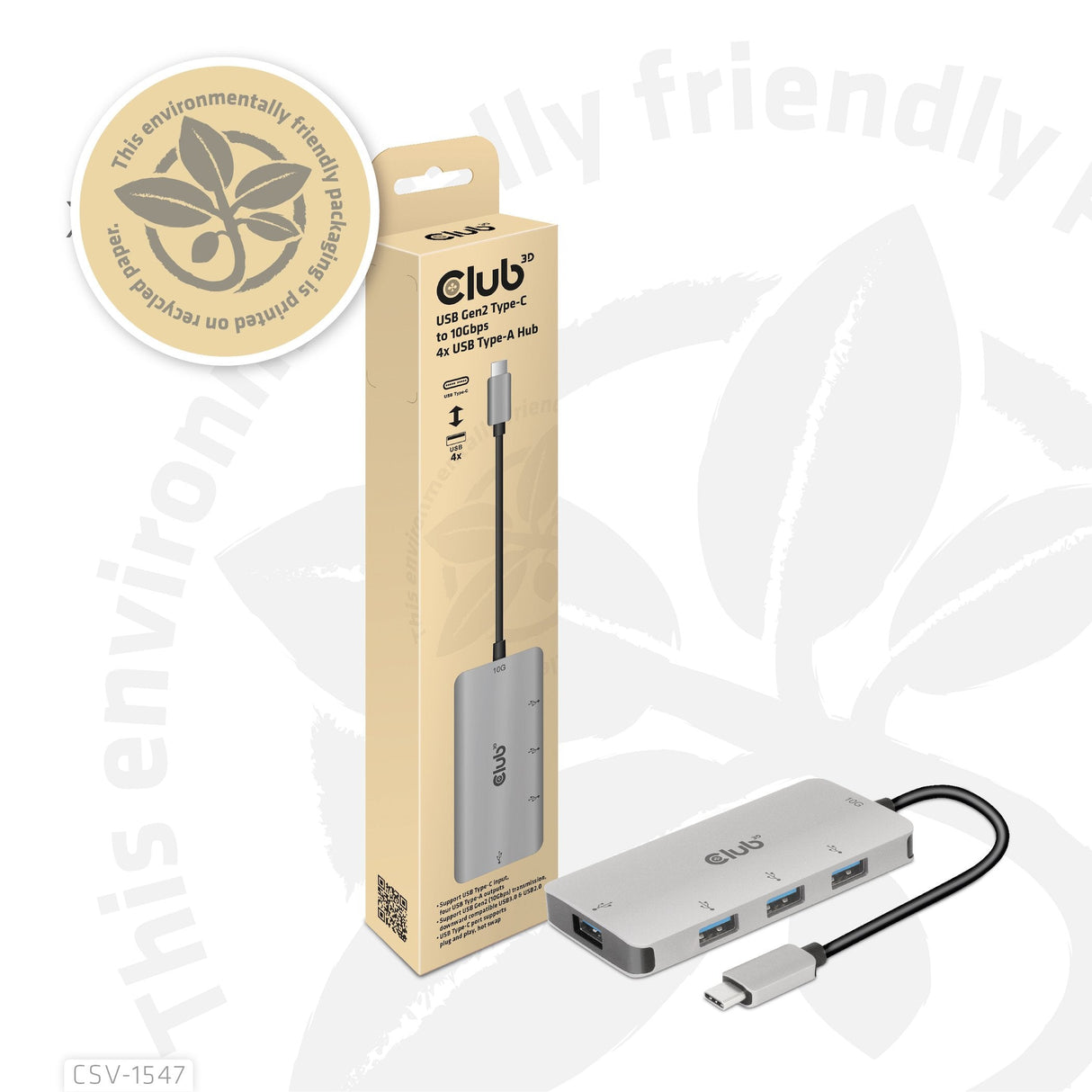 EAN 8719214472375 - CLUB3D CSV-1547 hub de interfaz USB 3.2 Gen 2 (3.1 Gen 2) Type-C 10000 Mbit/s Negro, Plata imagen 11