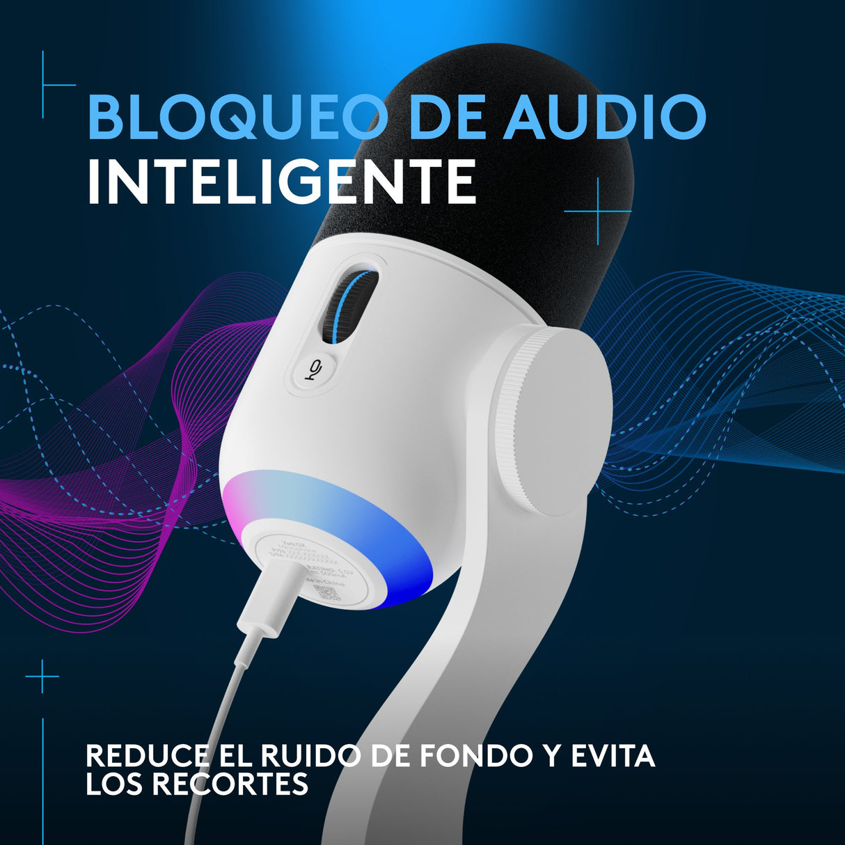 EAN 5099206116856 - Logitech G Yeti GX Negro, Blanco Micrófono de superficie para mesa imagen 11