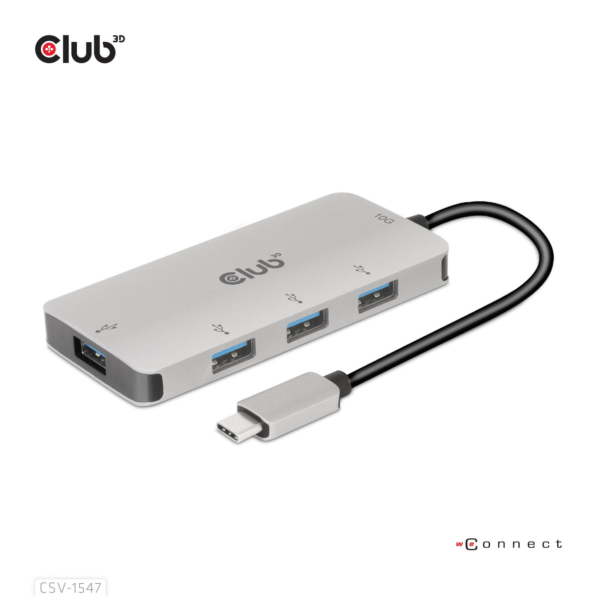 EAN 8719214472375 - CLUB3D CSV-1547 hub de interfaz USB 3.2 Gen 2 (3.1 Gen 2) Type-C 10000 Mbit/s Negro, Plata imagen 5