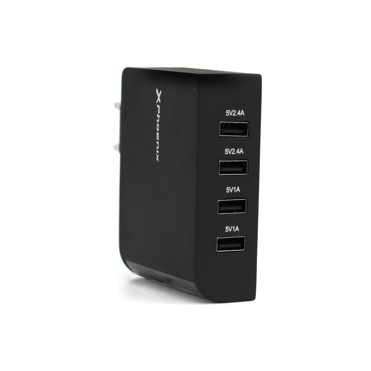 Cargador Adaptador Usb Universal De Pared Phoenix Phmultiusbcharger 4 X Usb Negro 5.1v 2.1a