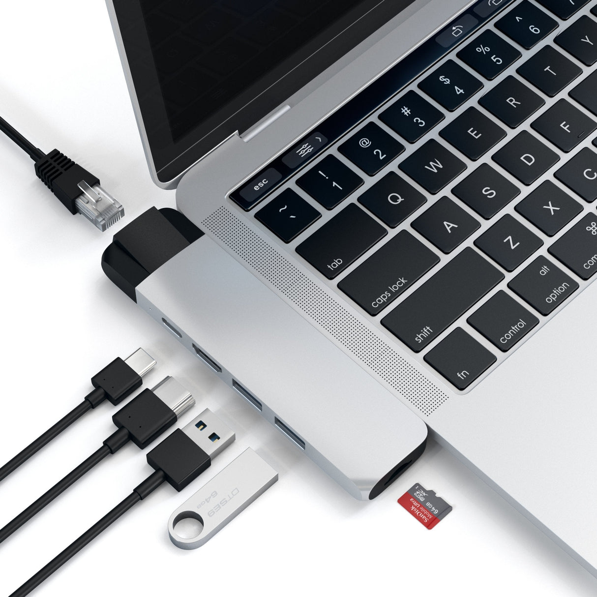 EAN 0879961007324 - Satechi ST-TCPHES base para portátil y replicador de puertos USB 3.2 Gen 1 (3.1 Gen 1) Type-C Plata imagen 6