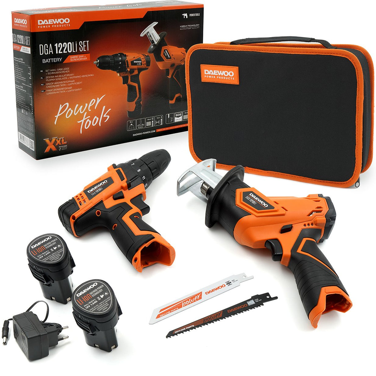 EAN 8800356877378 - Daewoo DGA 1220Li SET 1450 RPM Sin llave 1 kg Negro, Naranja imagen 1