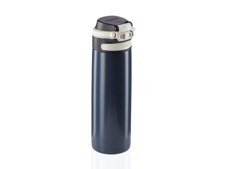 Leifheit 03275 Taza De Viaje 600 Ml Negro, Azul Acero Inoxidable