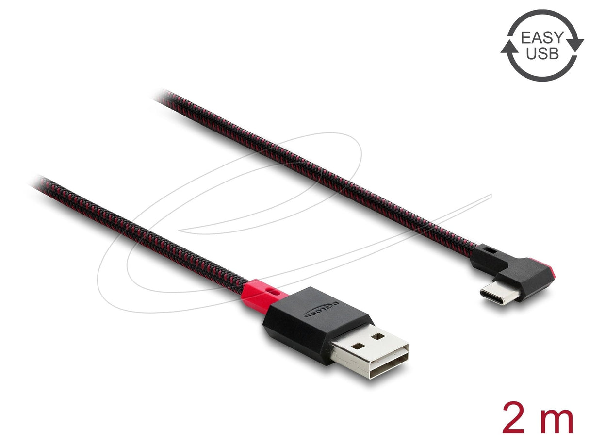 Delock Easy-Usb 2.0 Cable Typ-A St > Usb-C St Gew. 2m Schw
