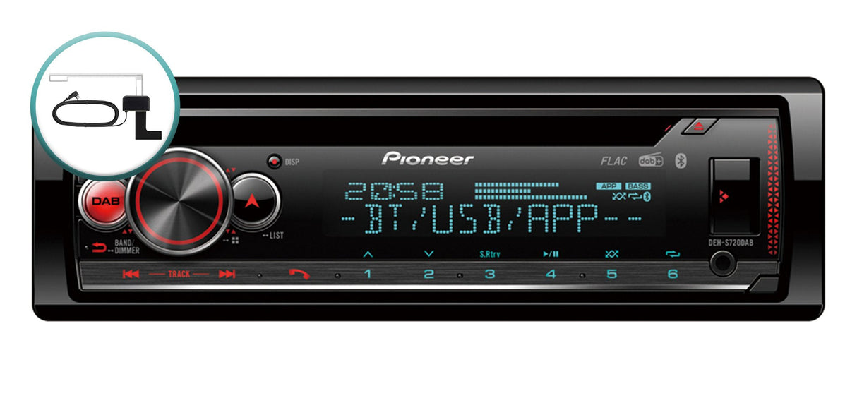 Pioneer Deh-S720daban Receptor Multimedia Para Coche Negro 200 W Bluetooth
