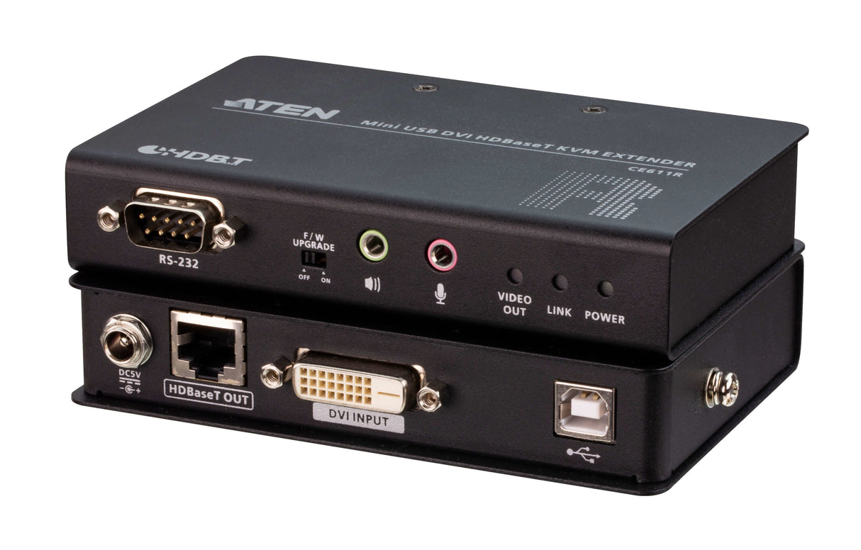 Aten Ce611 Extensor Kvm Transmisor Y Receptor Mini Usb Dvi Hdbaset Kvm Extender (1920x1200@100m)