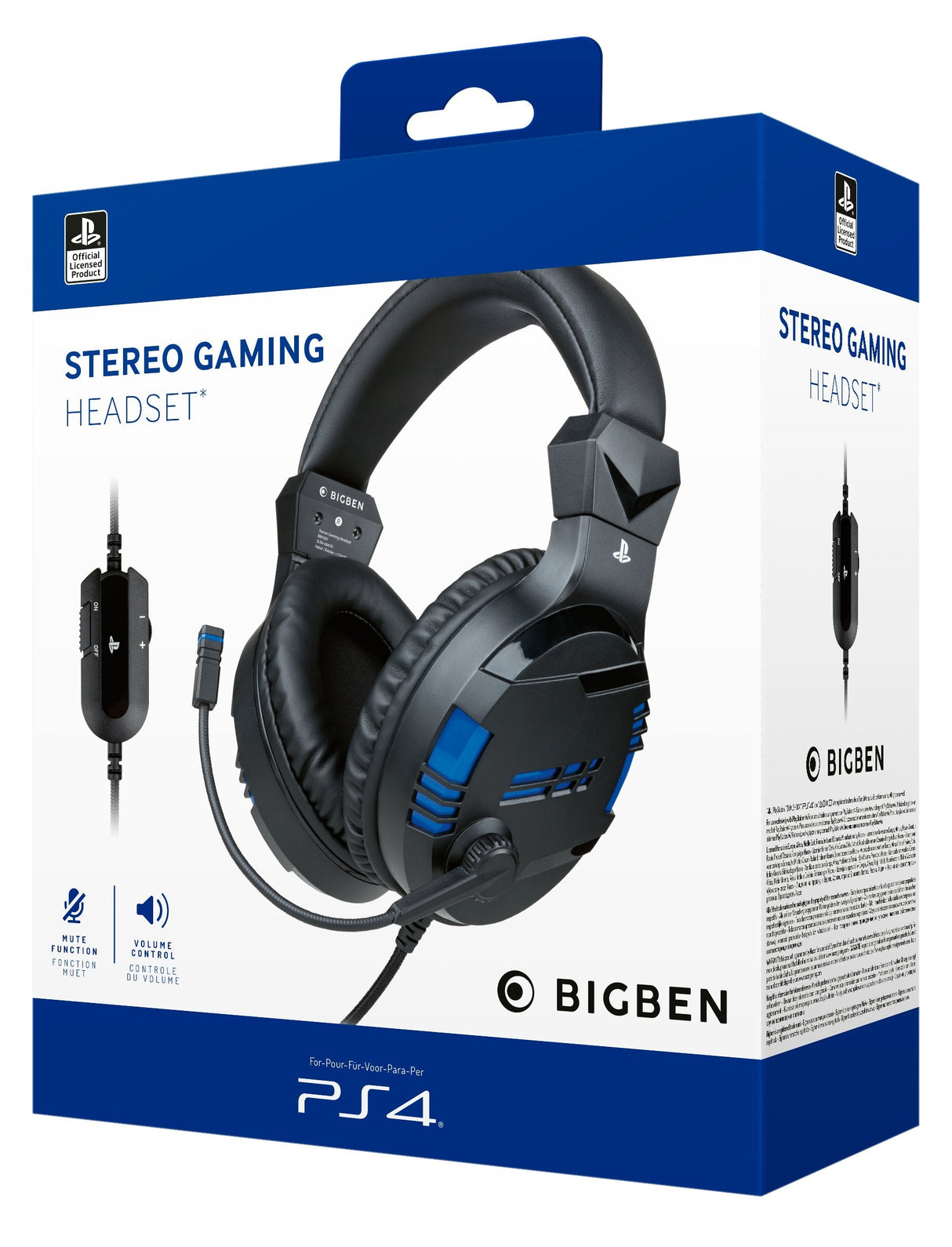 Bigben Auriculares Gaming Ps4/Pc Negro/Azul