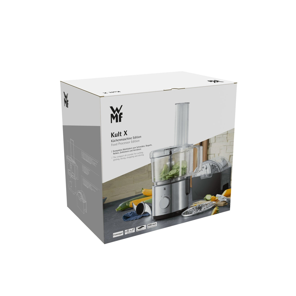 EAN 4211129132435 - WMF Kult X 0416640011 robot de cocina 500 W 2 L Negro, Acero inoxidable imagen 9