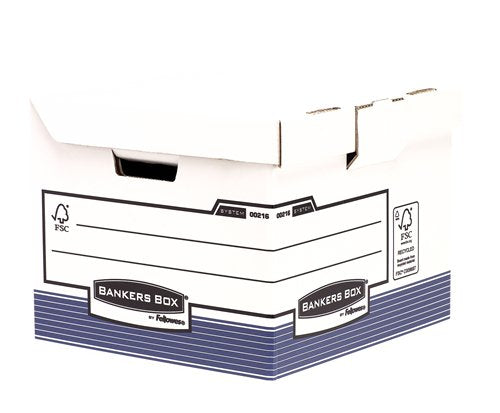 Fellowes Contenedor De Archivo Con Tapa Fija Azul