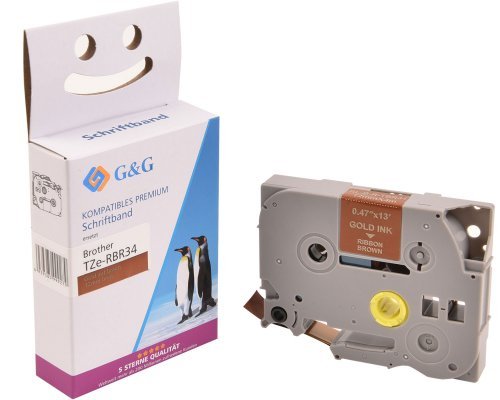 G&G Seiden Cinta Para Etiquetadora Compatible Con Brother Tze-R34p
