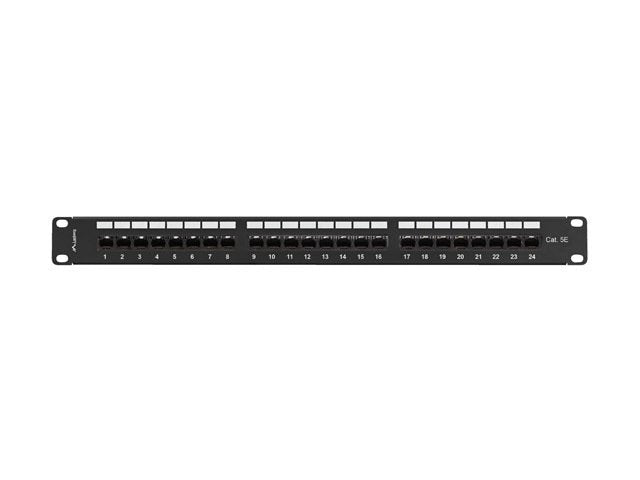 Lanberg Patch Panel 24 Port 1u 19" Cat.5e Utp With Cable Organizer Black