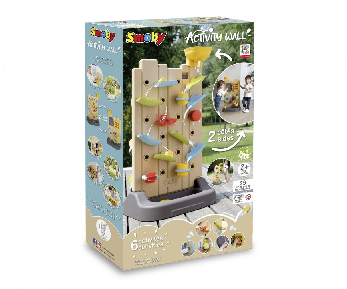 Smoby Activity Wall 6 En 1, Dispositivo De Juegos Para El Jardín 7600840300