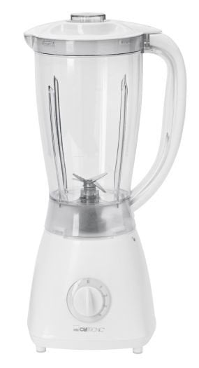 Batidora De Vaso Clatronic Um 3470 1,5 L 500 W Blanco, Batidora Depie Blanco/Transparente, Batidora De Vaso, 1,5 L, Función De Impulso, Picahielos, 500 W, Blanco