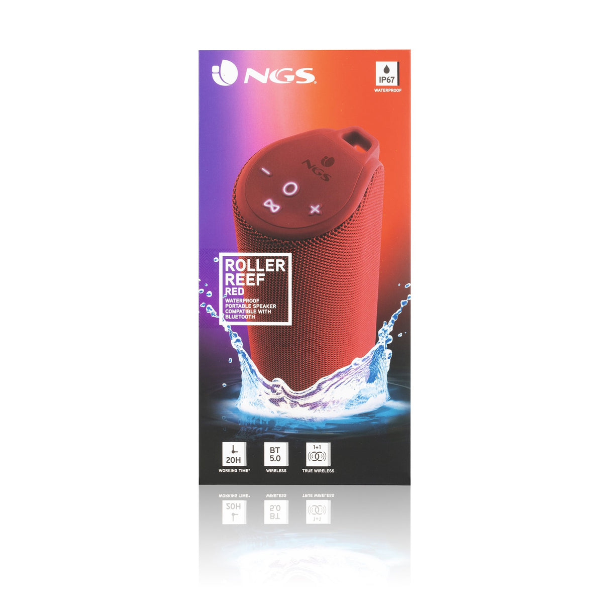 EAN 8435430618662 - NGS ROLLER REEF Altavoz portátil estéreo Rojo 10 W imagen 4