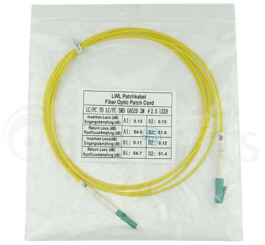 Blueoptics Sfp2121bu2mm Cable De Fibra Optica 2 M Lc Os2 Amarillo