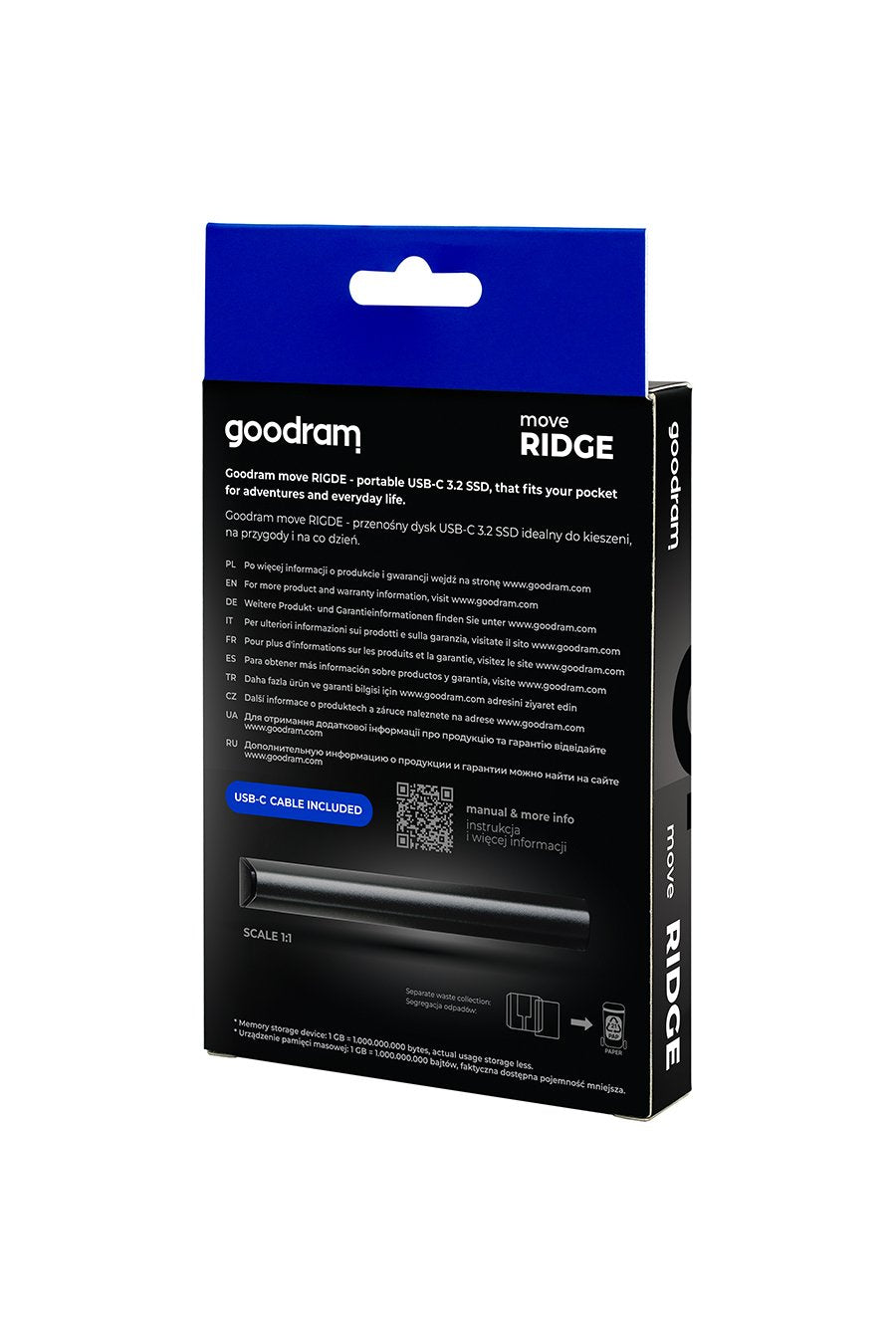 EAN 5908267913055 - Goodram SSDR-GMRE-512-K0 unidad externa de estado sólido 512 GB Negro imagen 8