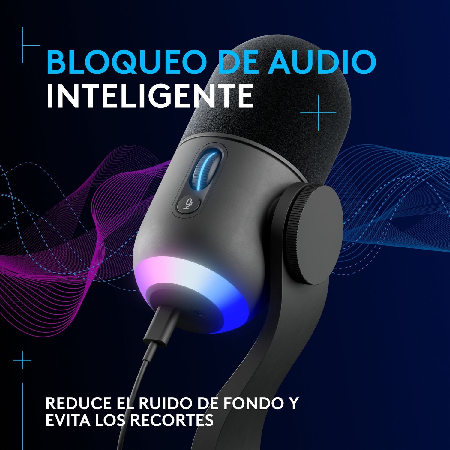 Micrófono Logitech G Yeti Gx   De Superficie Para Mesa Negro