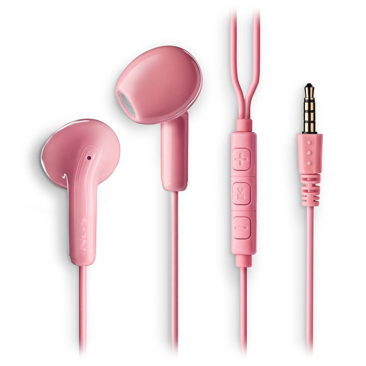 Auriculares Intrauditivos Ngs Cross Flip Con Micrófono Jack 3.5 Rosas