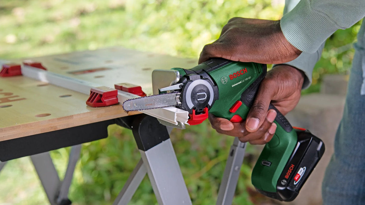 Sierra Inalámbrica Bosch Nanoblade Universalcut 18v-65 Solo, 18 Voltios, (Verde/Negro, Sin Batería Ni Cargador, Power For All Alliance) 06033d5200