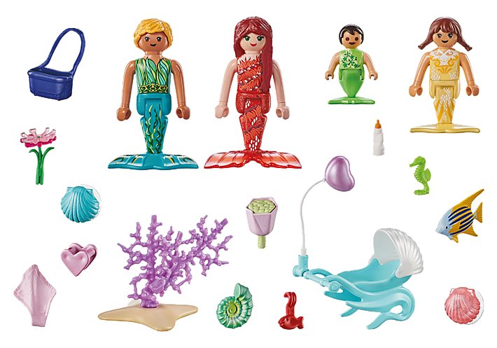 Playmobil 71469 Princess Magic Starter Pack Liebevolle Meerjungfrauenfamilie, Juguete De Construcción 71469