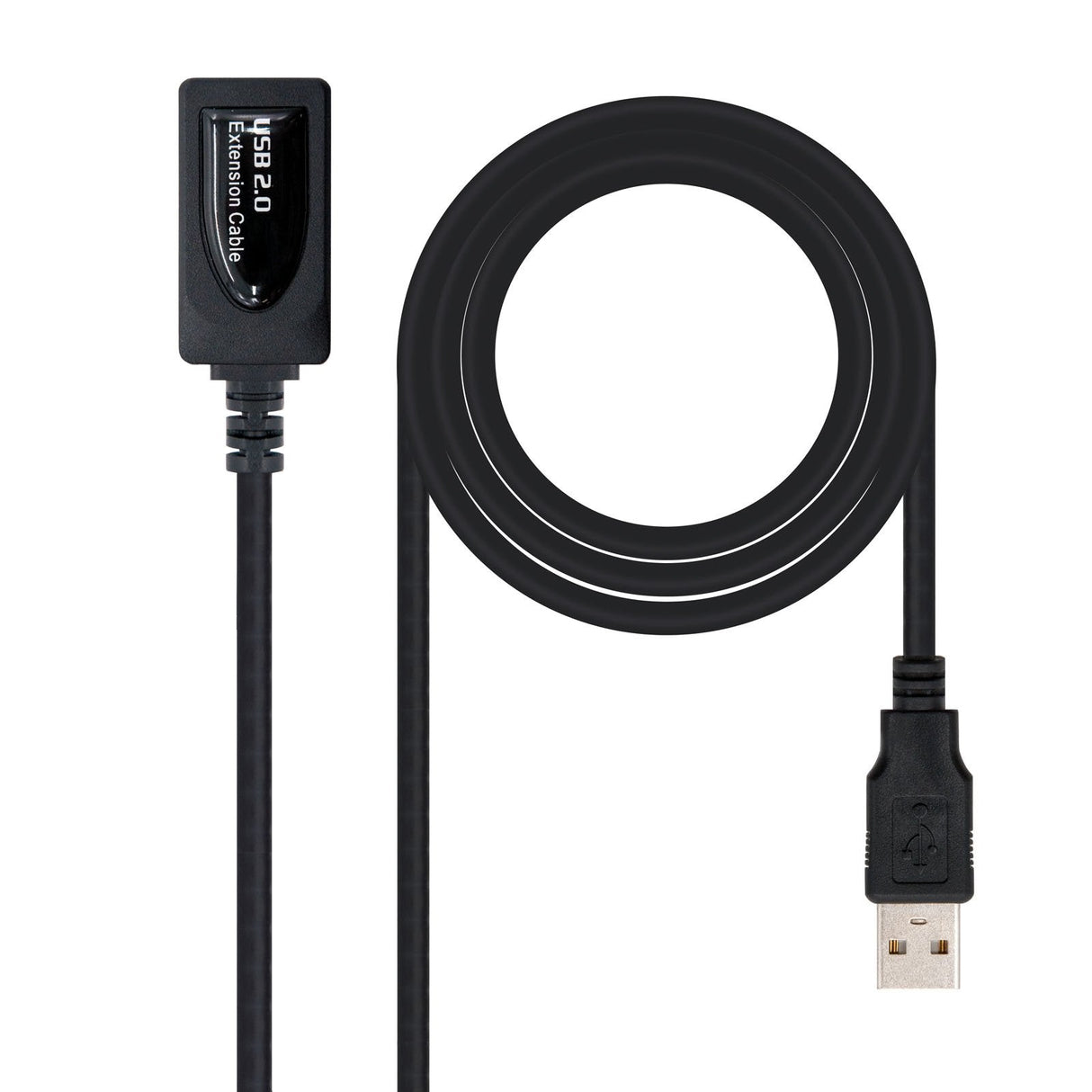 Nanocable Cable Prolongador Con Amplificador Usb-A 2.0 Macho A Usb-A Hembra 5m