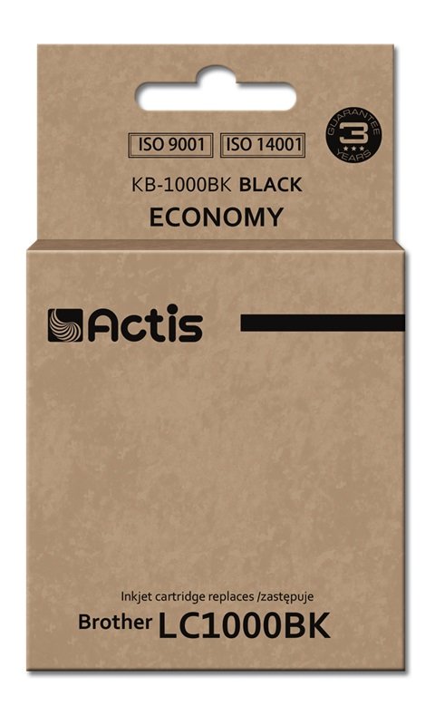 Tinta Actis Kb-1000bk (Reemplazo De Brother Lc1000bk / Lc970bk - Estándar - 36 Ml - Negro)