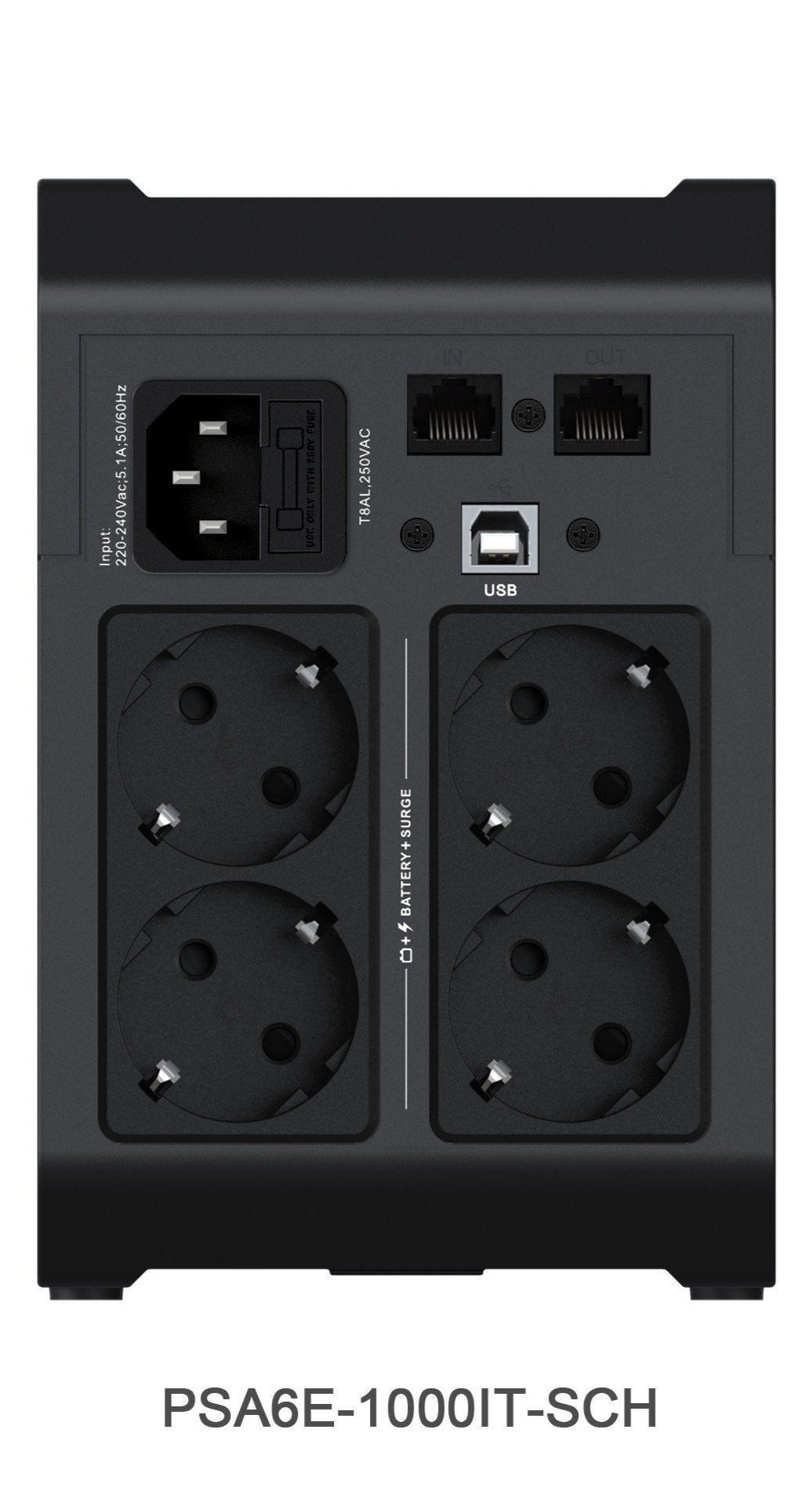 EAN 0767041045062 - Vertiv PSA6E-1000IT-SCH sistema de alimentación ininterrumpida (UPS) Línea interactiva 1 kVA 525 W 4 sali imagen 3