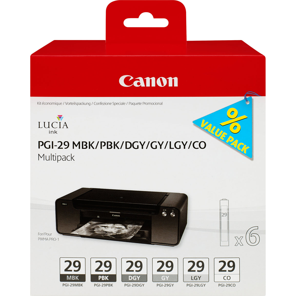 EAN 8714574623214 - Canon 4868B018 cartucho de tinta Original Negro, Gris Oscuro, Gris, Gris claro, Negro mate, Foto negro imagen 1