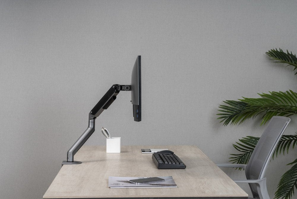 Gembird Desk Mounted Adjustable Monitor Arm Space Grey