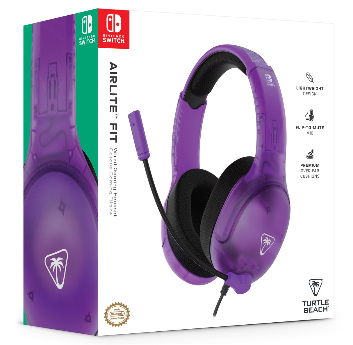 EAN 0840454400144 - Turtle Beach Airlite Fit Auriculares Alámbrico Diadema Juego Negro, Púrpura imagen 10