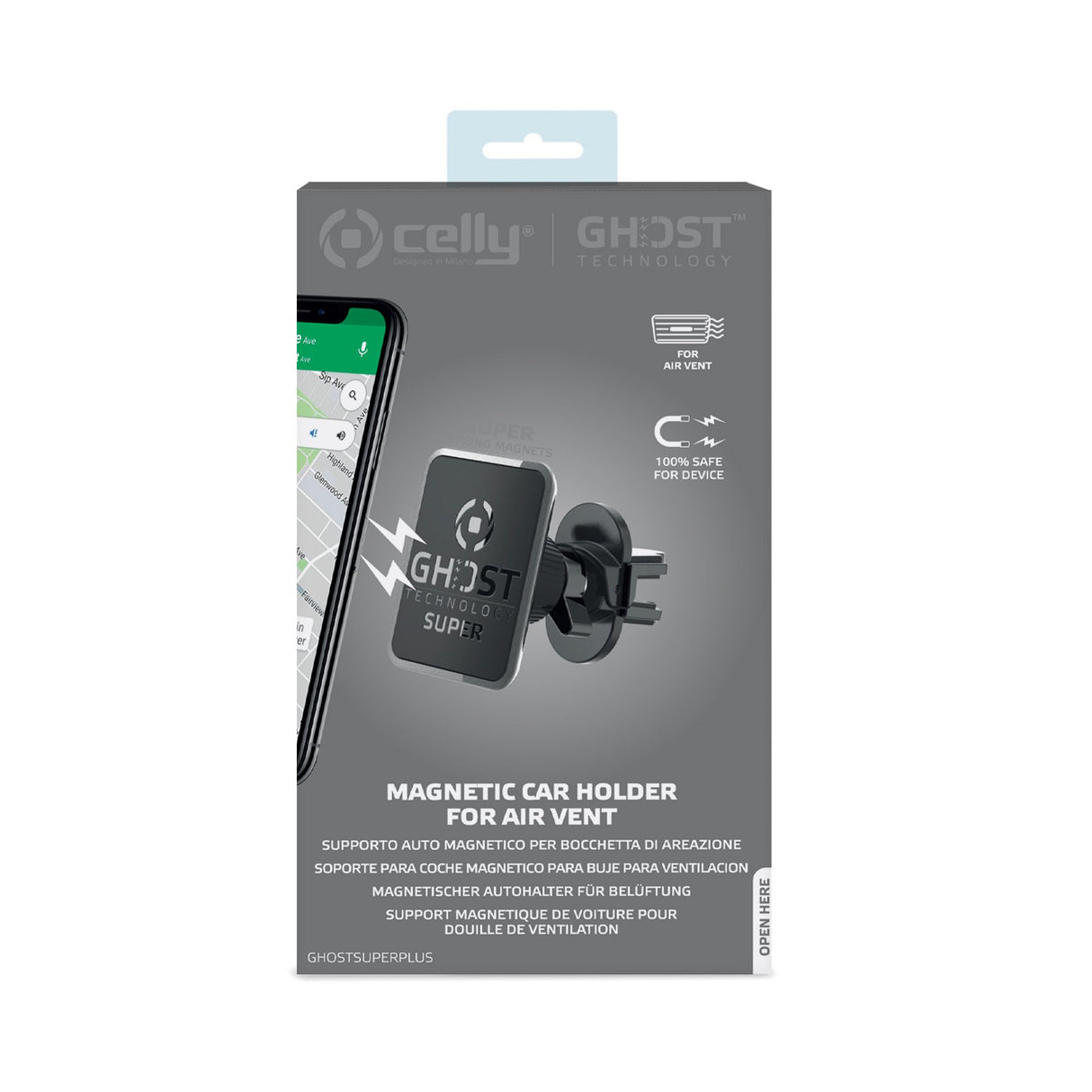 EAN 8021735755241 - Celly Ghost Super Plus Soporte pasivo Teléfono móvil/smartphone Negro imagen 5