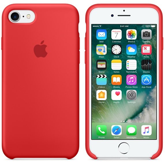 Apple Case Iphone 7 Silicone Case Red Mmwn2zm-A