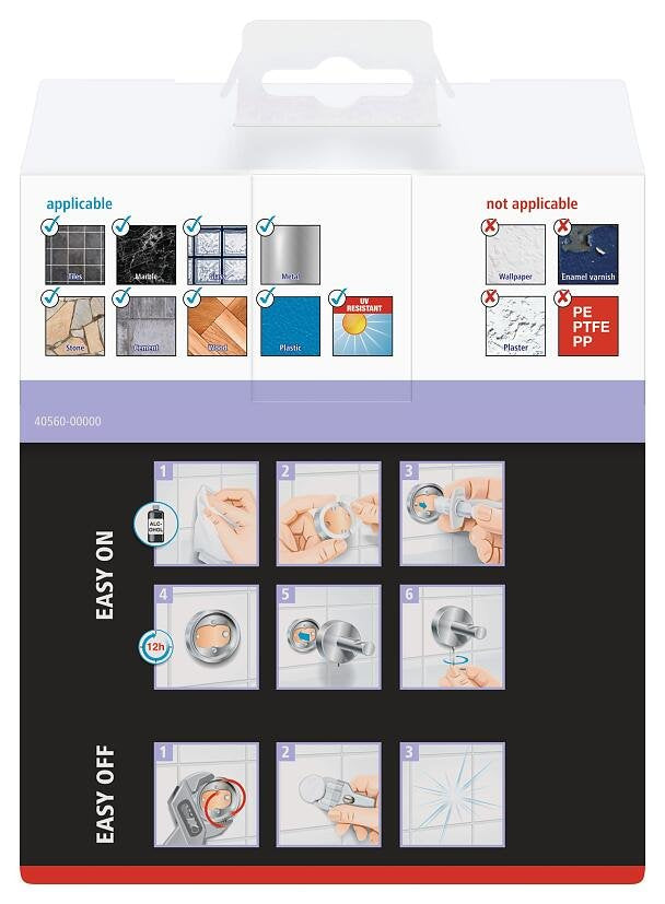 Portarrollos Papel Higienico Tesa Moon Black Montado En Pared Negro