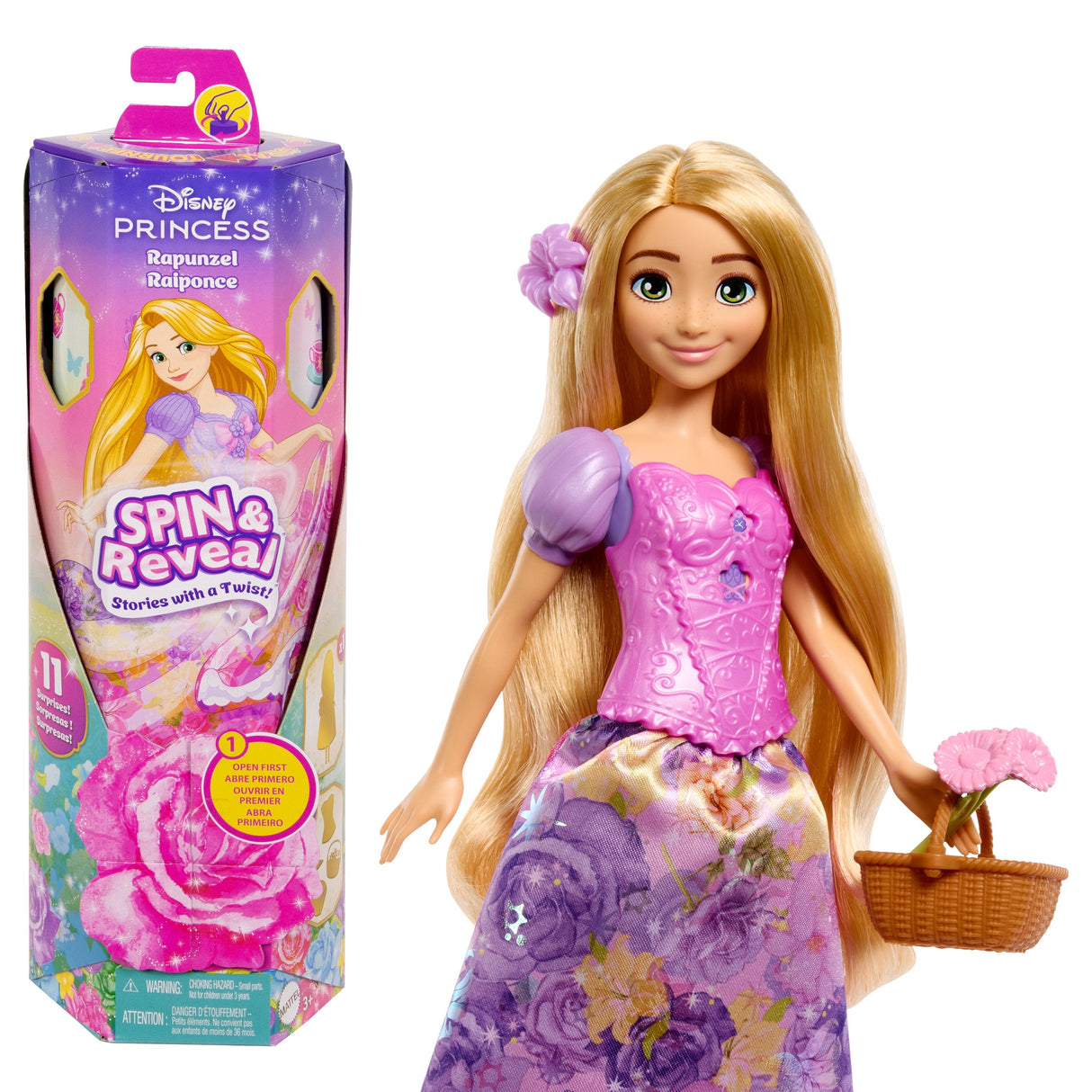 Muñeca Rapunzel Spin Reveal Disney