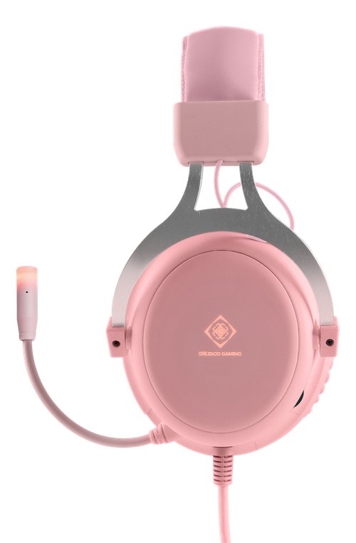 Deltaco Gam-030-P Auriculares Alámbrico Diadema Juego Usb Tipo A Rosa